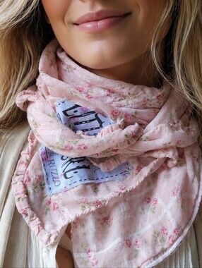 Cottage Botanical Bandana Bowtie 100% Cotton Avantgarde Artisan Hand-Stitched